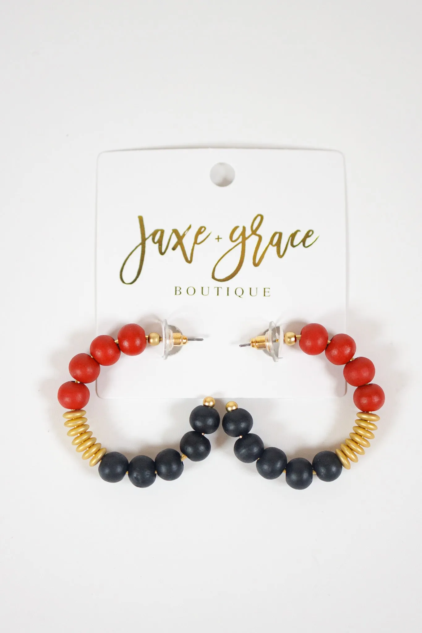 MM Red and Black Earrings, VARIOUS