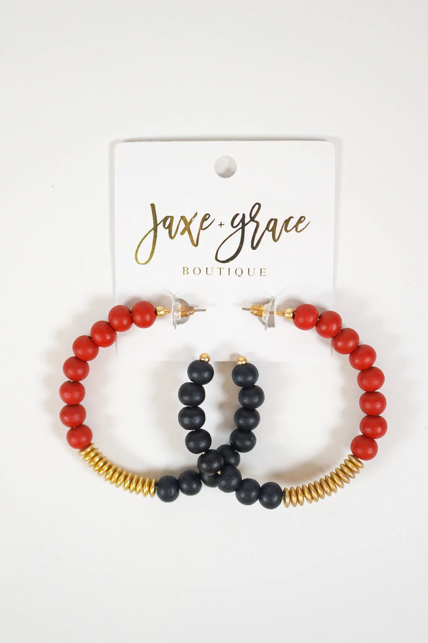 MM Red and Black Earrings, VARIOUS