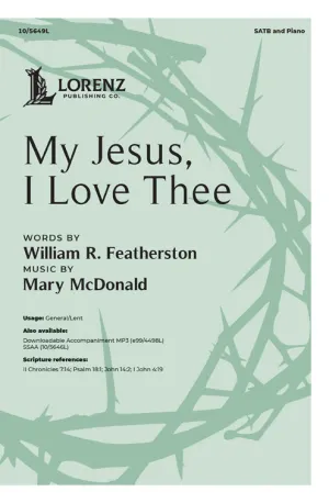 My Jesus, I Love Thee (SATB)