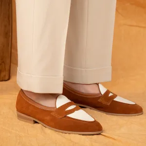 Nice Suede Contrast Belgian Loafer