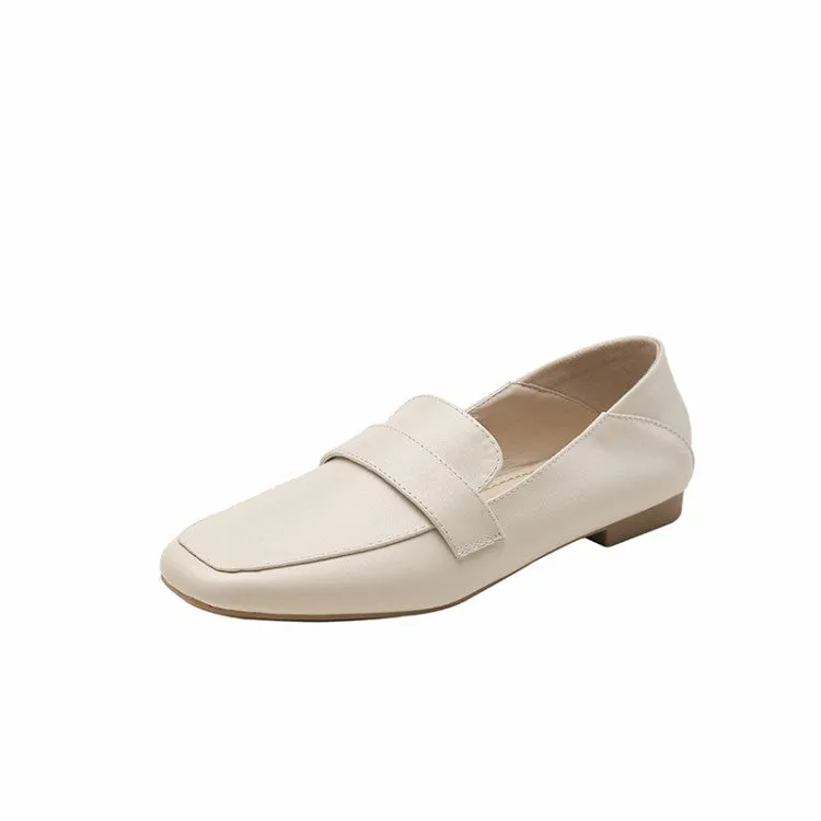 Off-White Black Square Toe Strap Loafers #001012