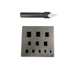 Omo Italy Bezel Block & Punch Set (Collet Plate) - ROUND 3mm to 13mm / 17 degrees