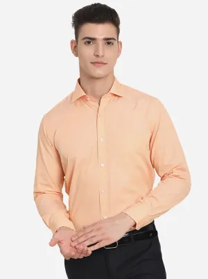 Orange Solid Regular Fit Formal Shirt | JadeBlue