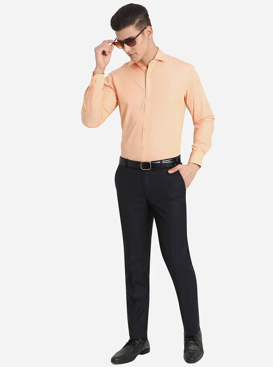 Orange Solid Regular Fit Formal Shirt | JadeBlue