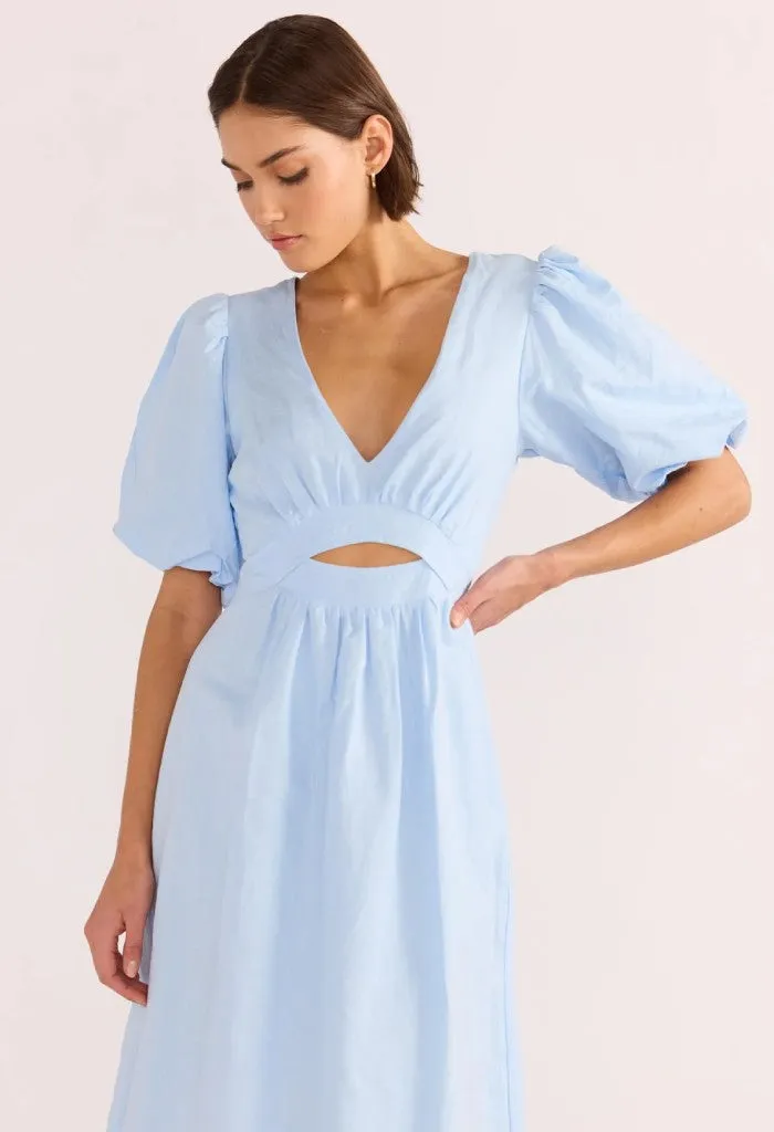 Pandora Puff Sleeve Midi Dress