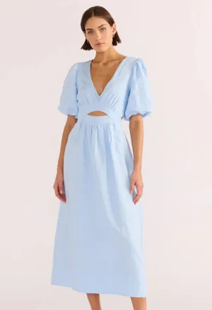 Pandora Puff Sleeve Midi Dress