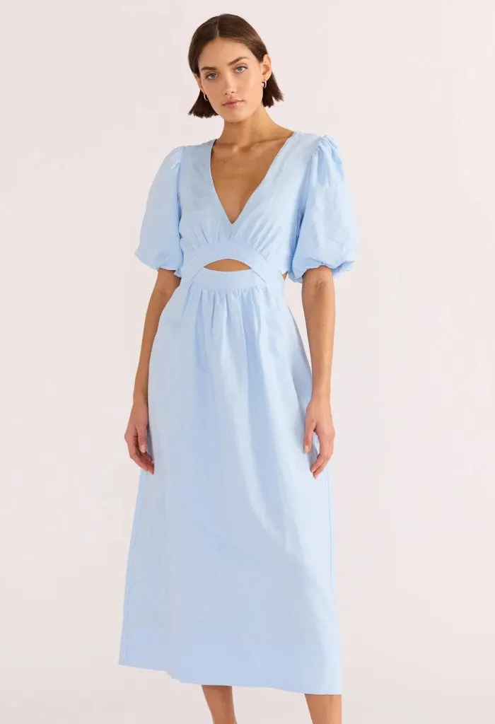 Pandora Puff Sleeve Midi Dress