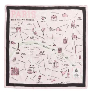 Paris Map Square Scarf