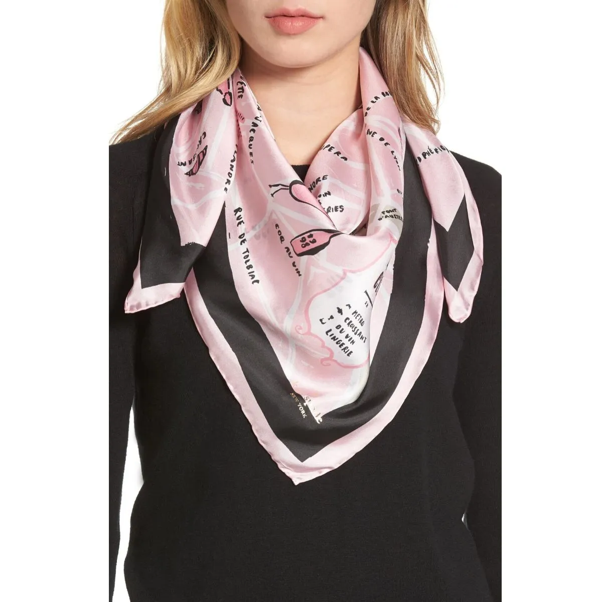 Paris Map Square Scarf