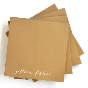 Personalized Square Kraft Notepads