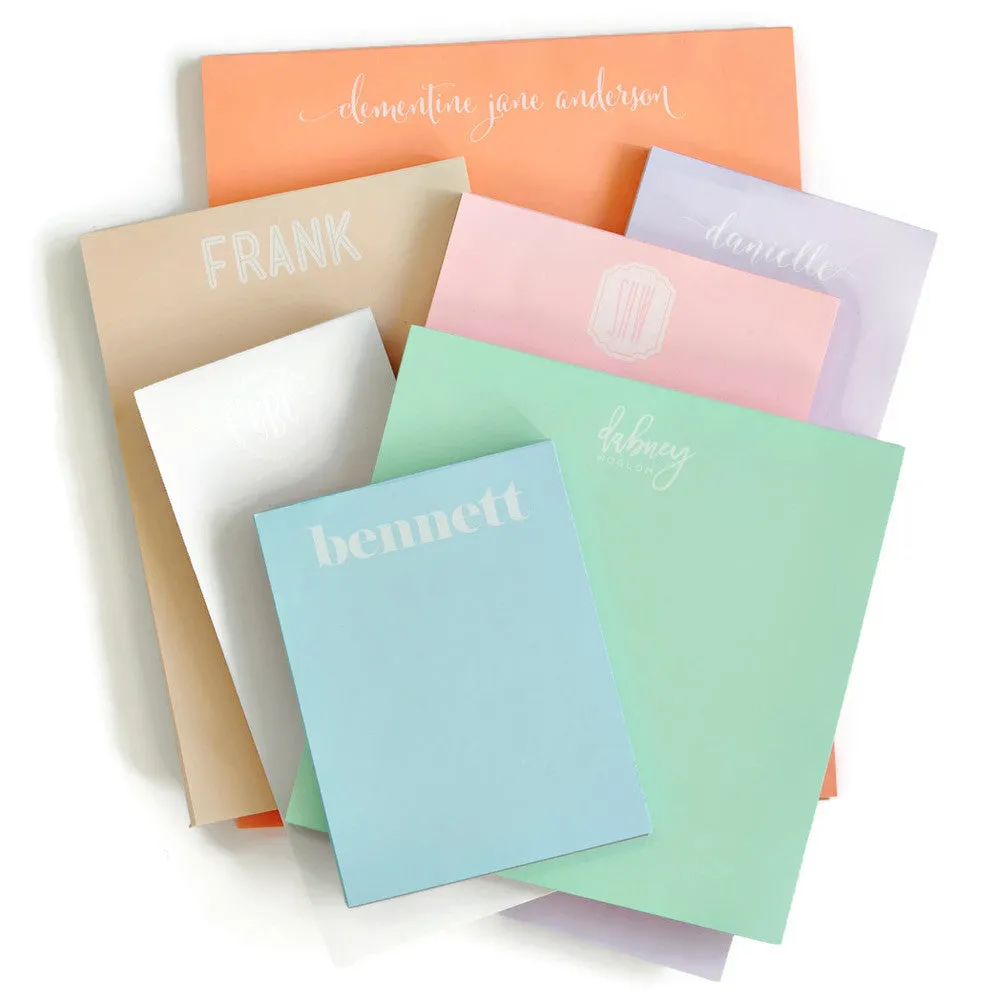 Personalized Square Pastel Notepads