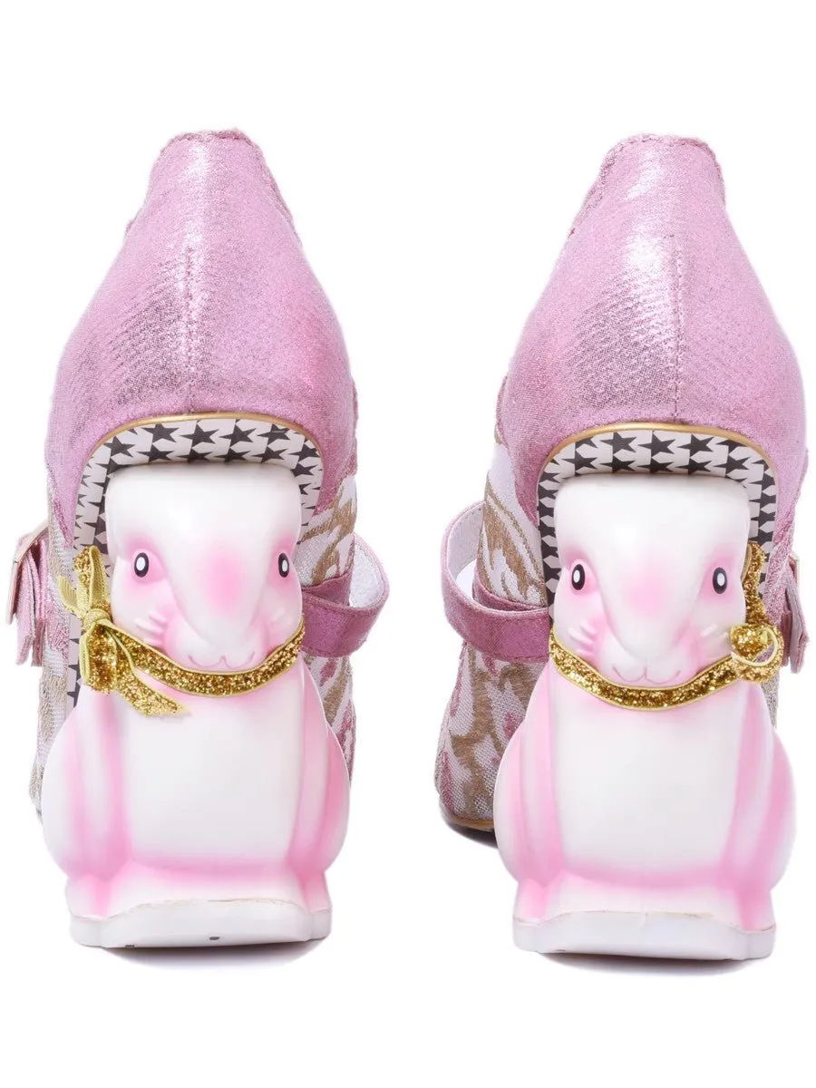 Pink Bunny Lace High Heels – Fairytale Elegance
