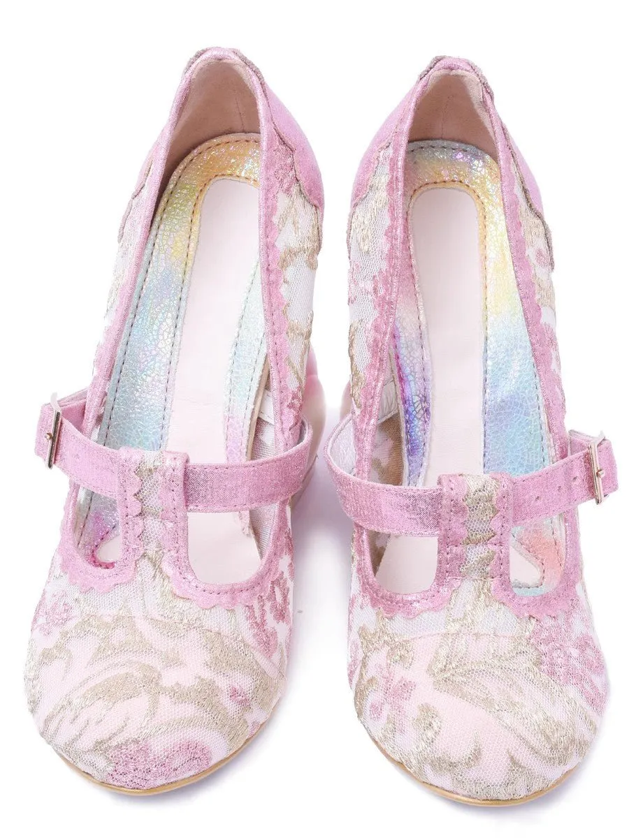 Pink Bunny Lace High Heels – Fairytale Elegance