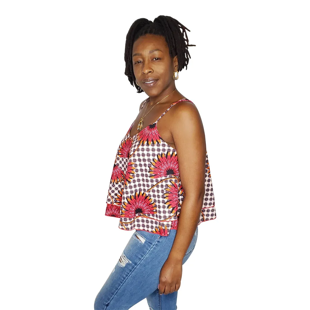 Pink Daisy Chiffon Top