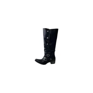 Point Toe Block Heels Boots