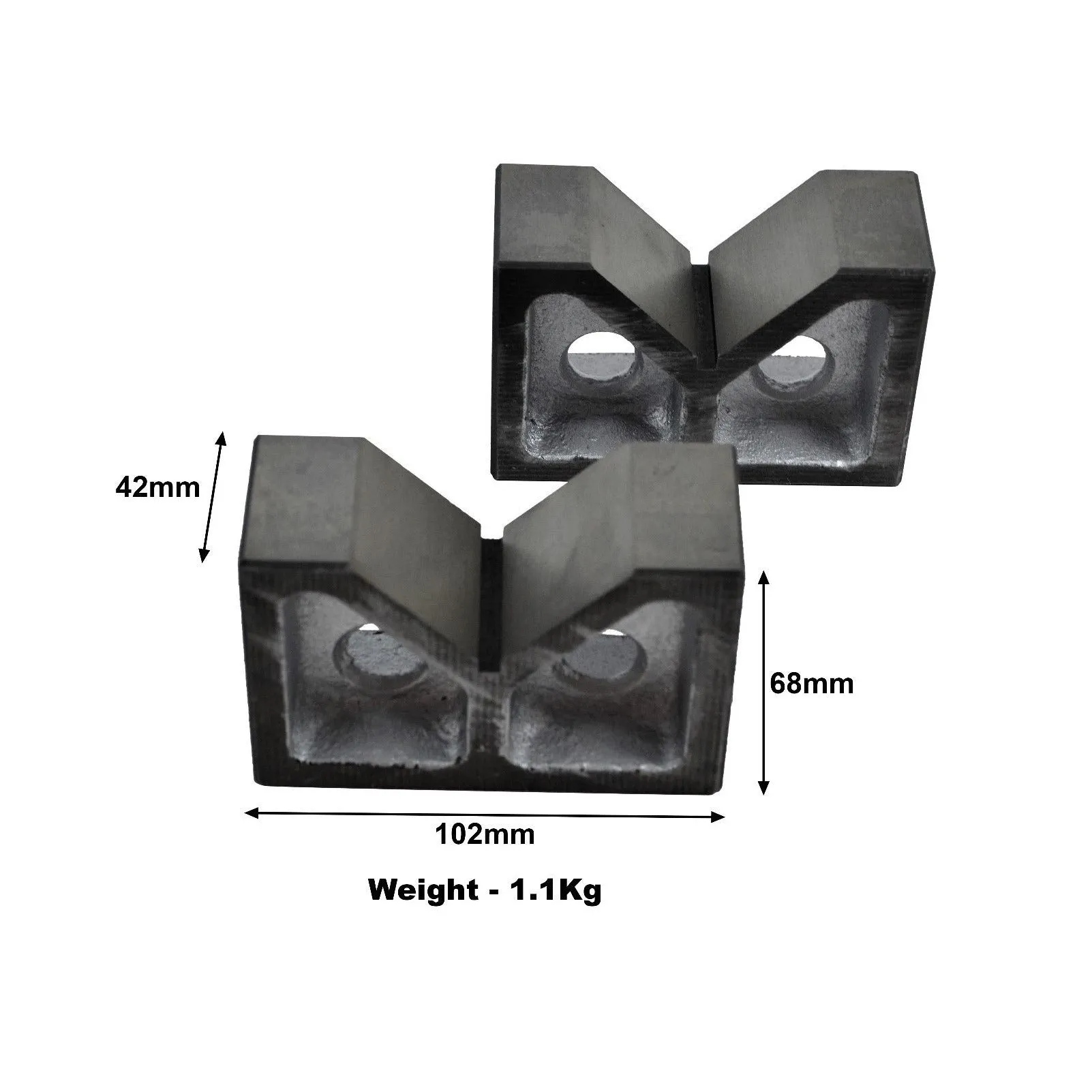 Premium 4 Inch Cast Iron V Block Set for Precision Milling