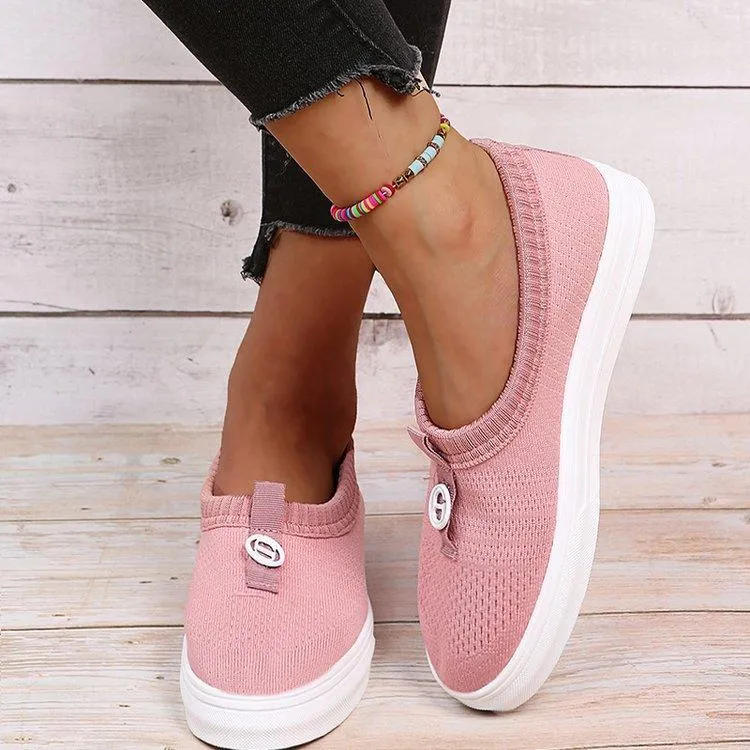 Pure Color Plain Breathable Shoes