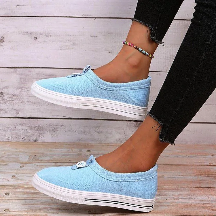 Pure Color Plain Breathable Shoes