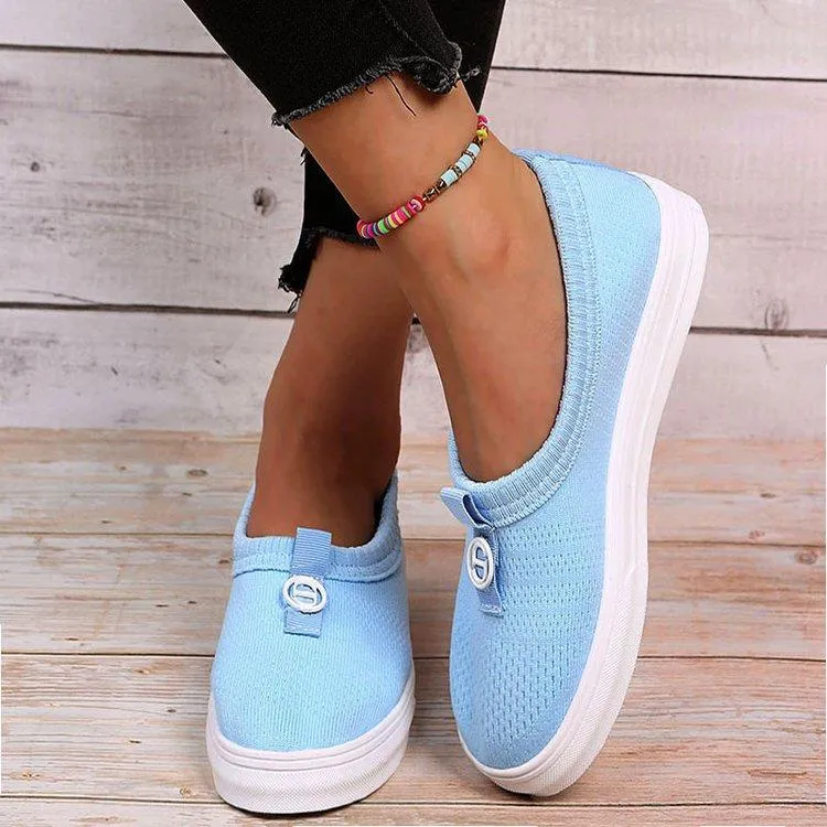 Pure Color Plain Breathable Shoes
