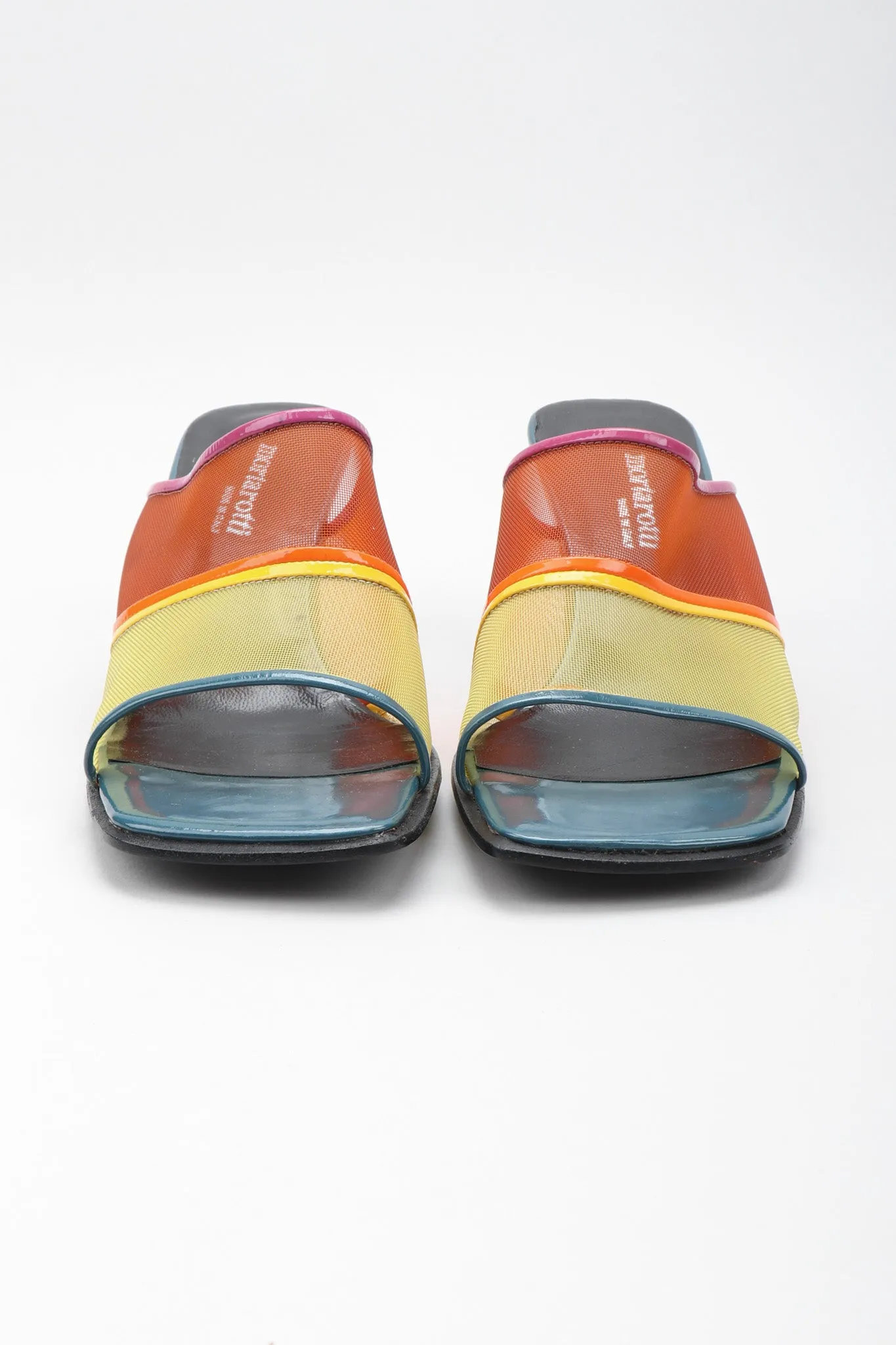 Rainbow Mesh Slide Sandals