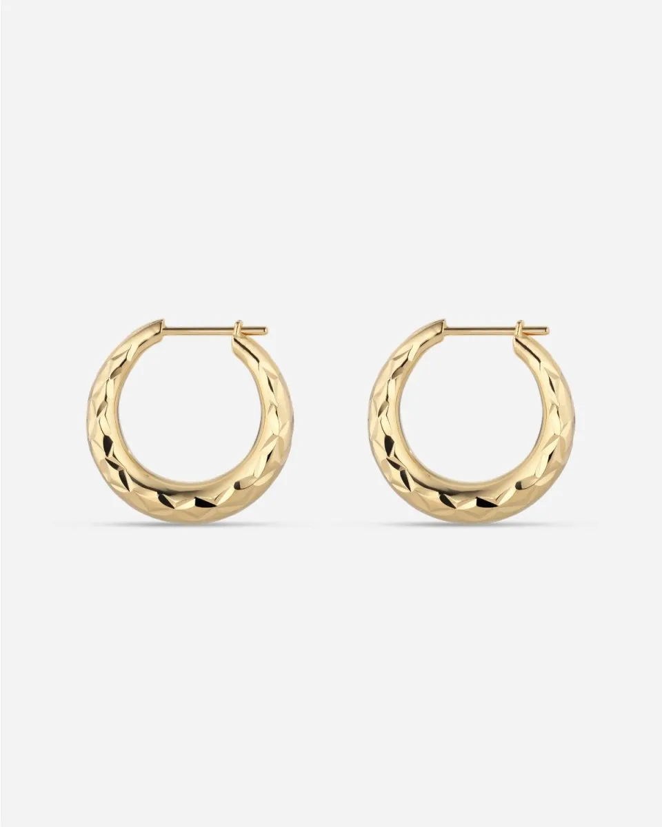 Reflection Rhombus Earring Par - Gold