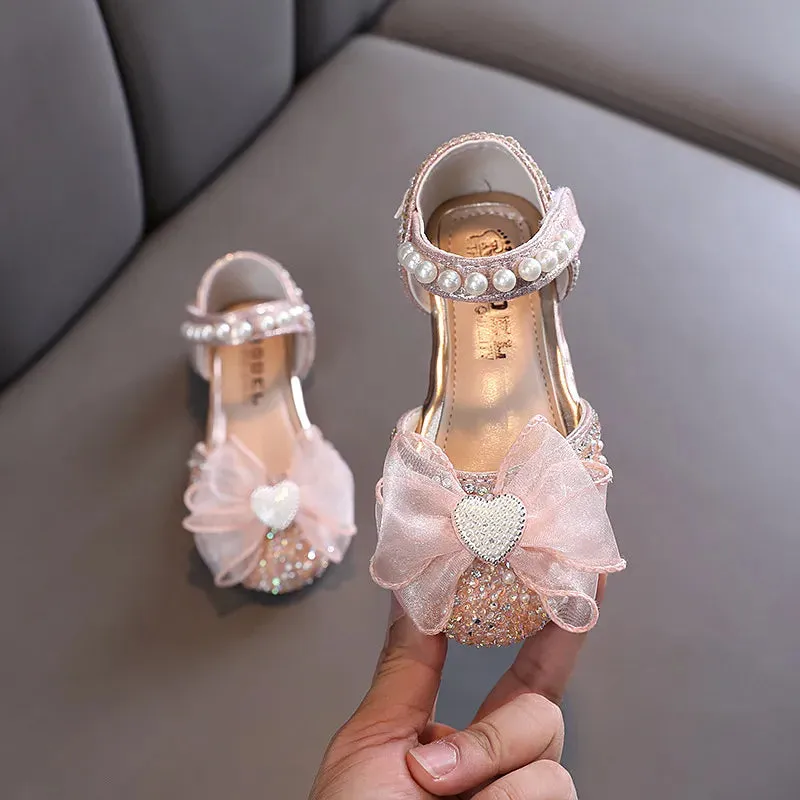 Rhinestone Princess Girls Sandal Party Dance