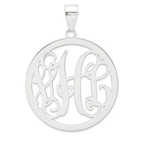 Round .018 Gauge Monogram Pendant - Sterling Silver or Solid Gold