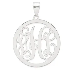 Round .018 Gauge Monogram Pendant - Sterling Silver or Solid Gold