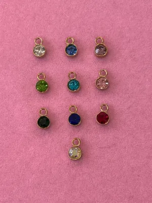 Round Birthstone Charms