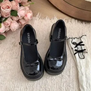 Round Toe Block Heels Loafers