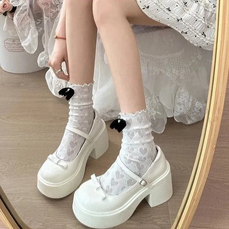Round Toe Block Heels Loafers
