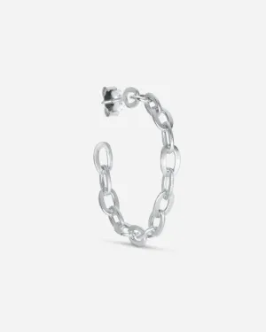 Row Chain Hoops - Sølv