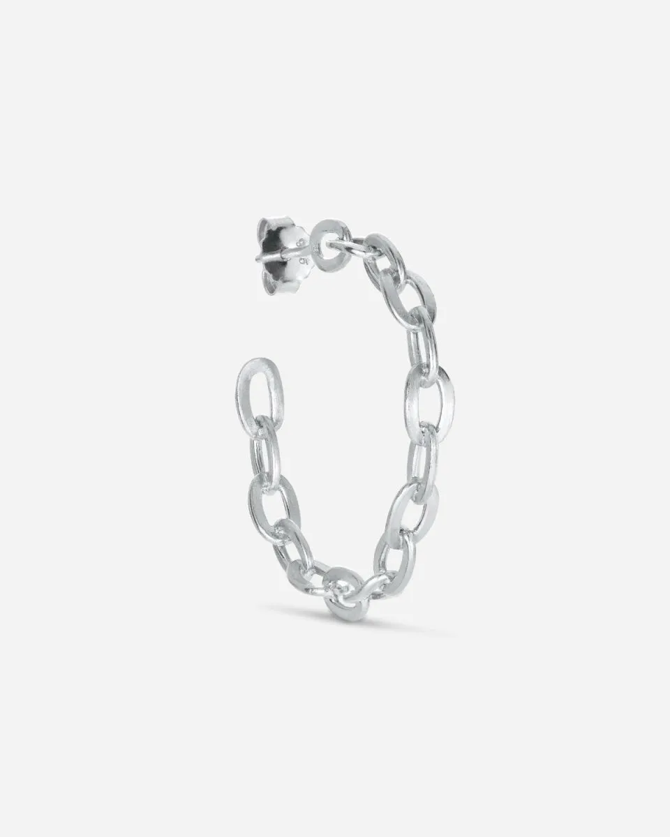 Row Chain Hoops - Sølv