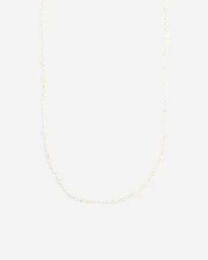 Row Pearl Necklace - Guld