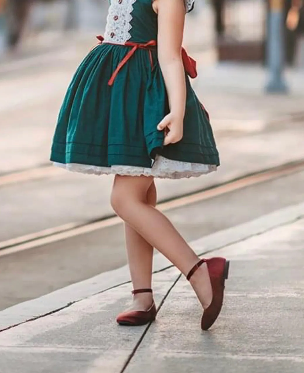 Satin Flats with Velcro Ankle Strap