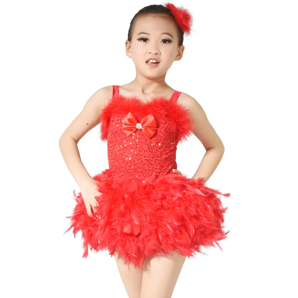 Sequin Feather Tutu Dress