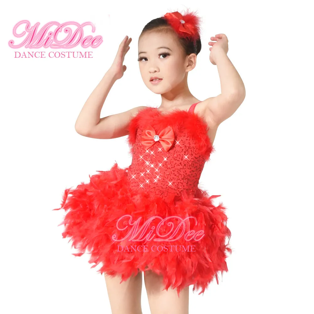 Sequin Feather Tutu Dress