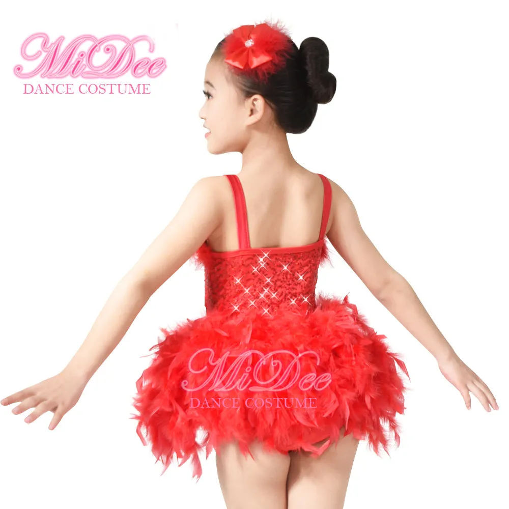 Sequin Feather Tutu Dress
