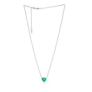 Single Drop Emerald Necklace