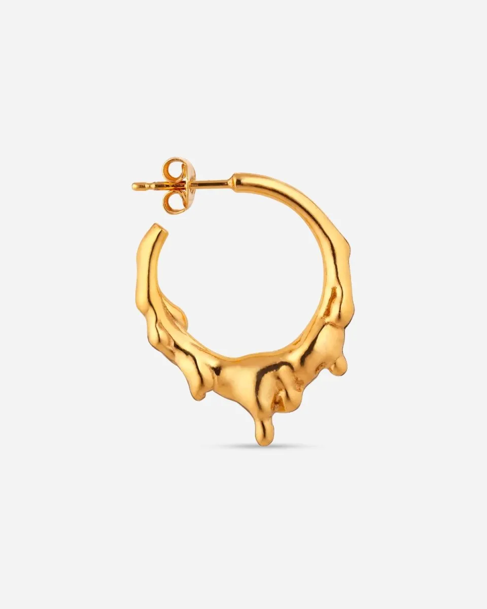 Small Drippy Hoop - Gold