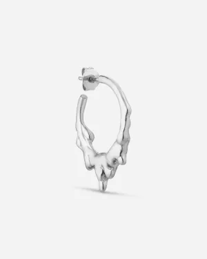 Small Drippy Hoop - Silver