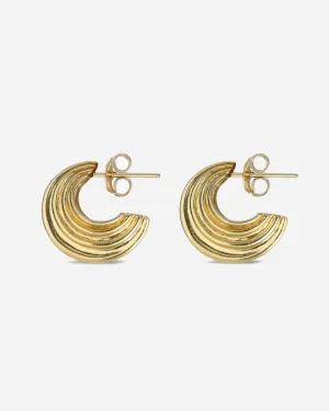 Small Sculpture Earring - Gold