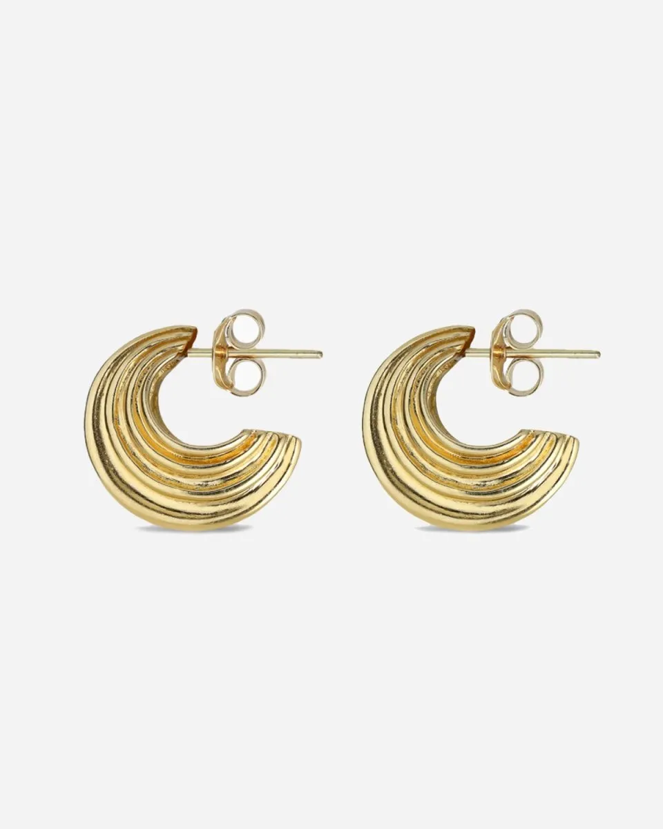 Small Sculpture Earring - Gold