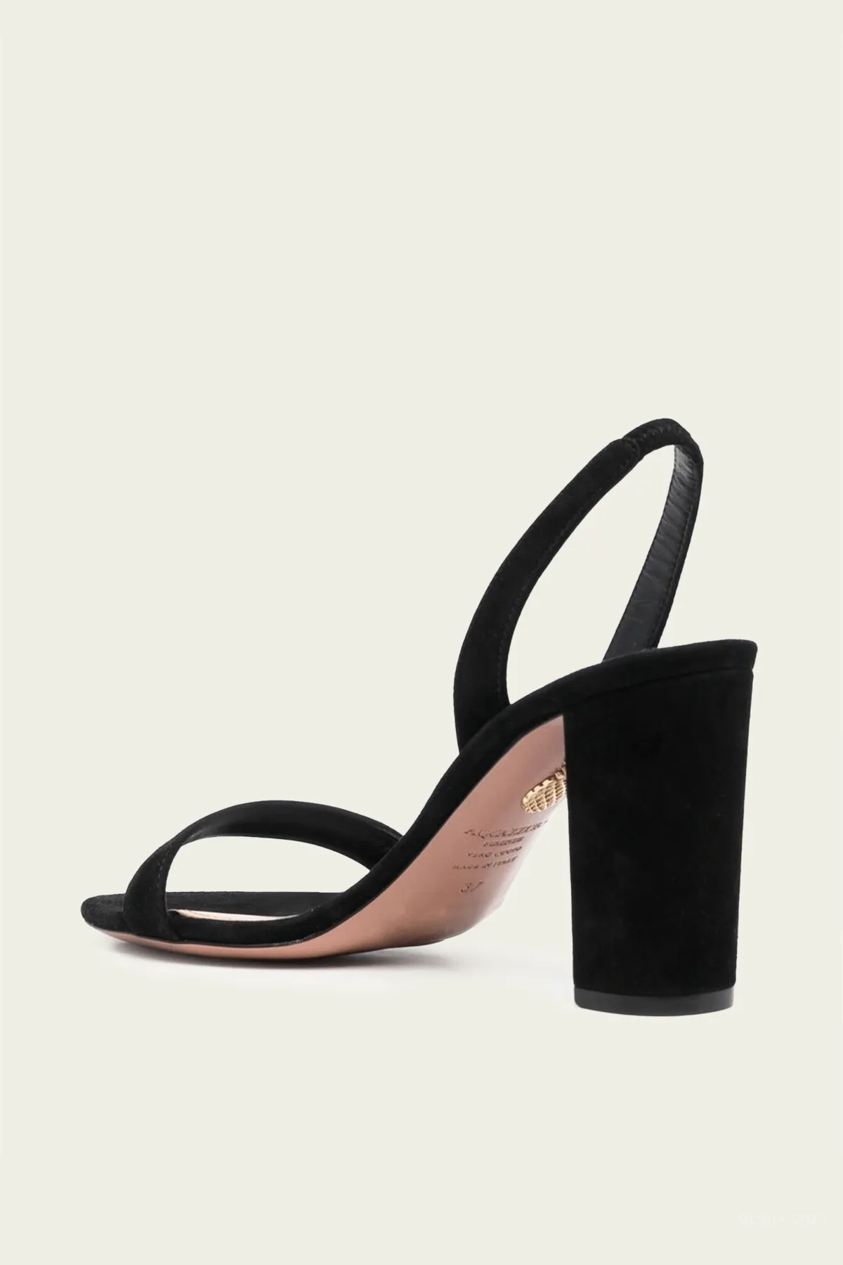 So Nude Block Suede Sandal 85 in Black