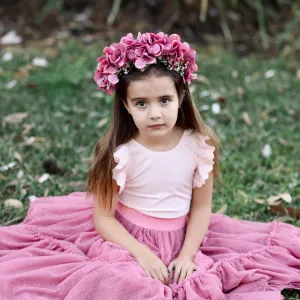 sofia flower crown - vintage rose hydrangeas