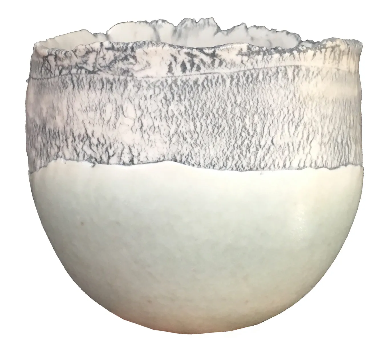 SOLD British Studio Pottery Mary White Oval Vase
