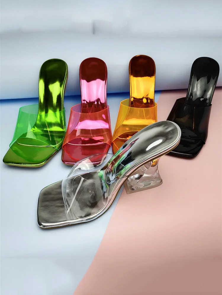 Square Toe Candy Color Sandals
