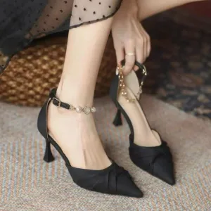 Square Toe Flare Heels Pumps