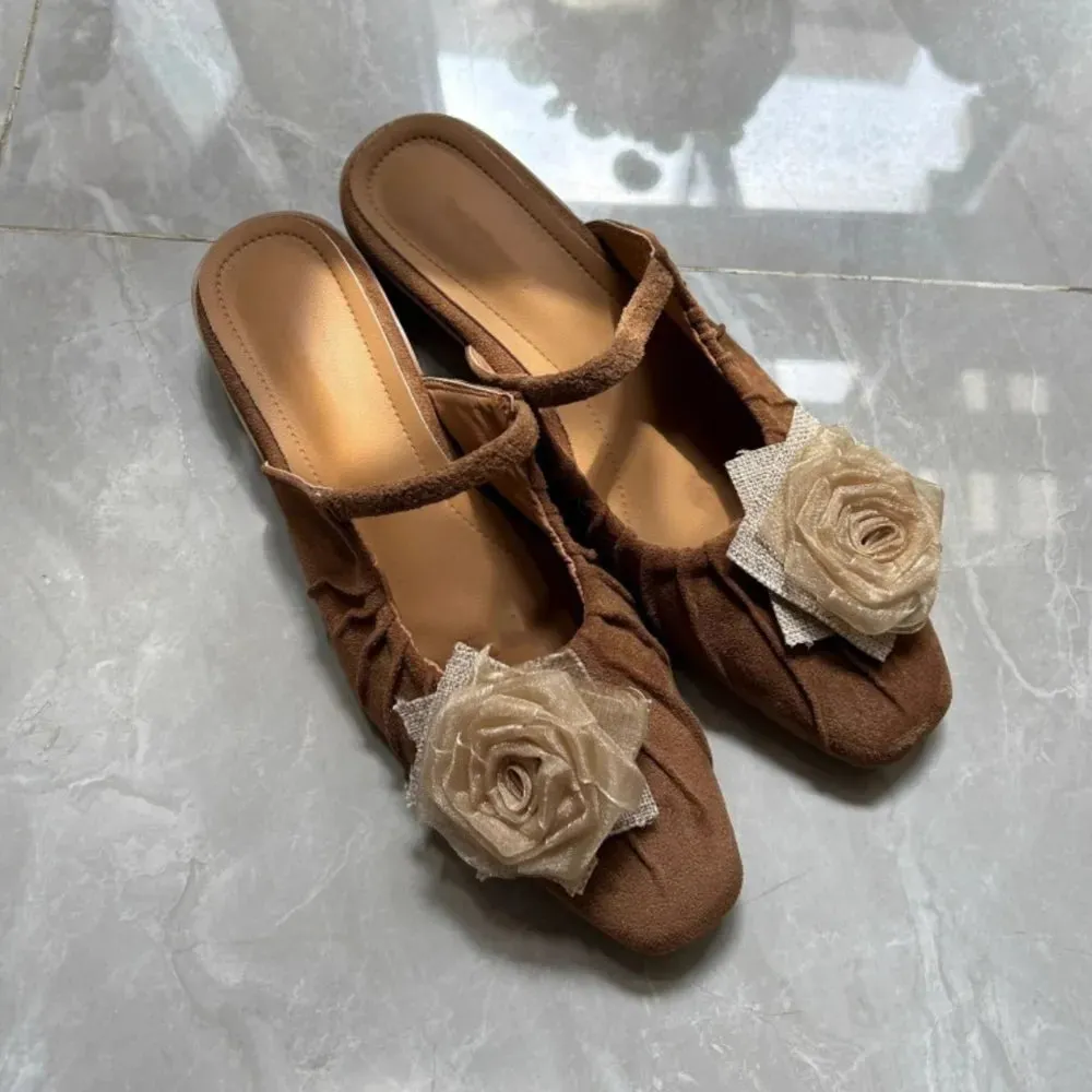Square Toe Flats Slip-Ons