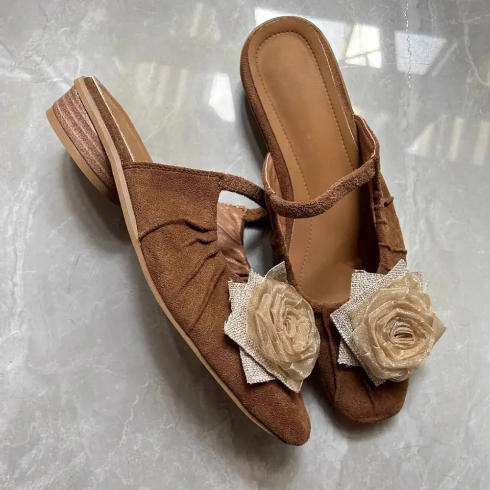 Square Toe Flats Slip-Ons